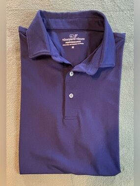 Vineyard Vines Performance Poly/Spandex Blend Polo, Size: M. (6427)